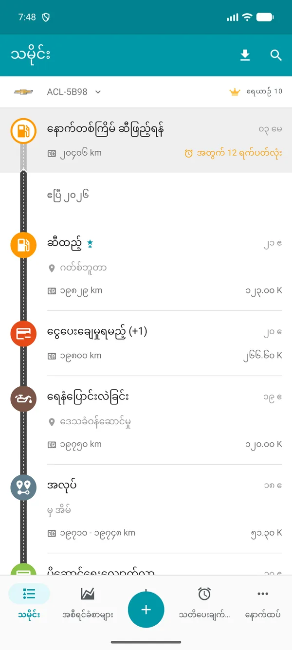 Drivvo — မှတ်တမ်းသမိုင်း
