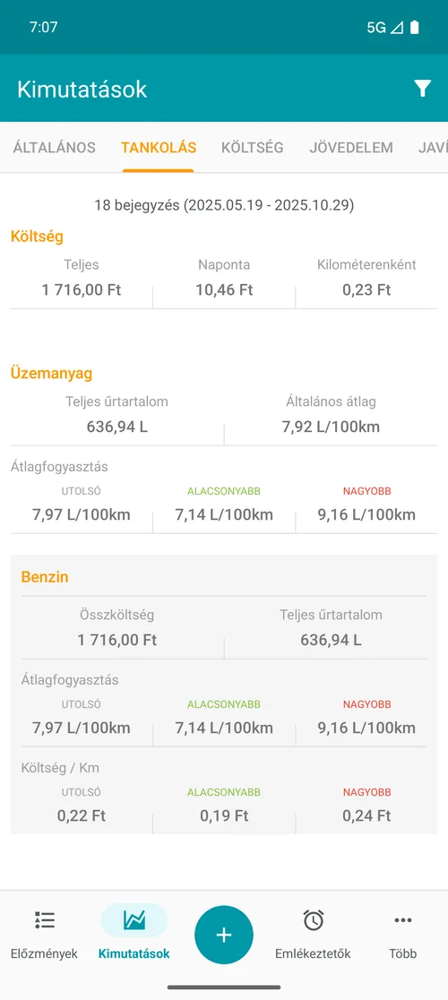 Relatório de abastecimento